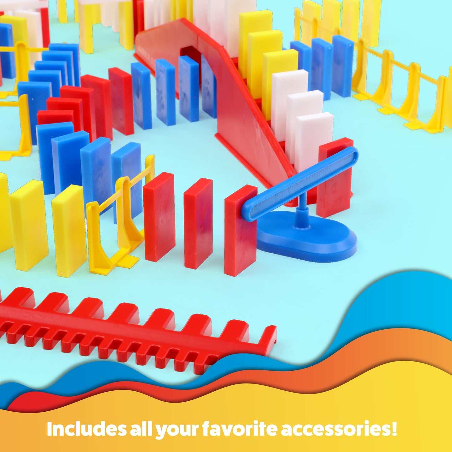 Bulk Dominoes Pro-Domino Kit | STEM Domino Set for Kids Building and Chain Reactions