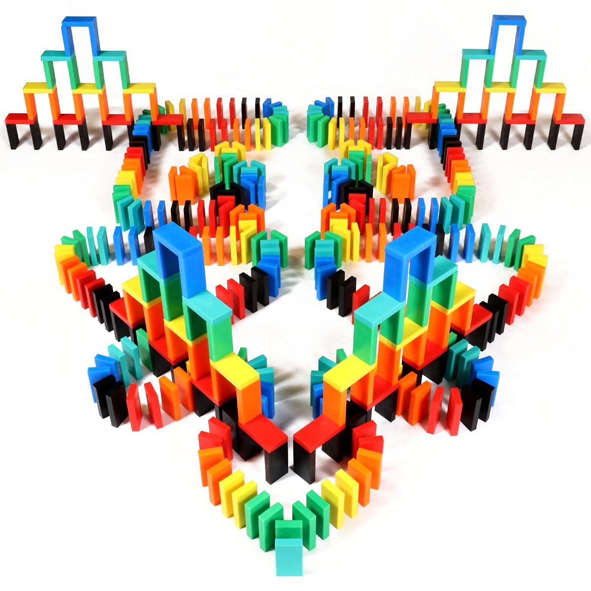Bulk Dominoes Pro-Domino Kit | STEM Domino Set for Kids & Family Games