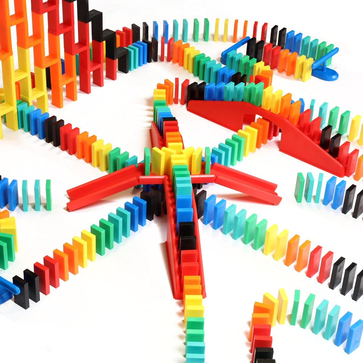 Bulk Dominoes Pro-Domino Kit | STEM Domino Set for Kids & Family Games