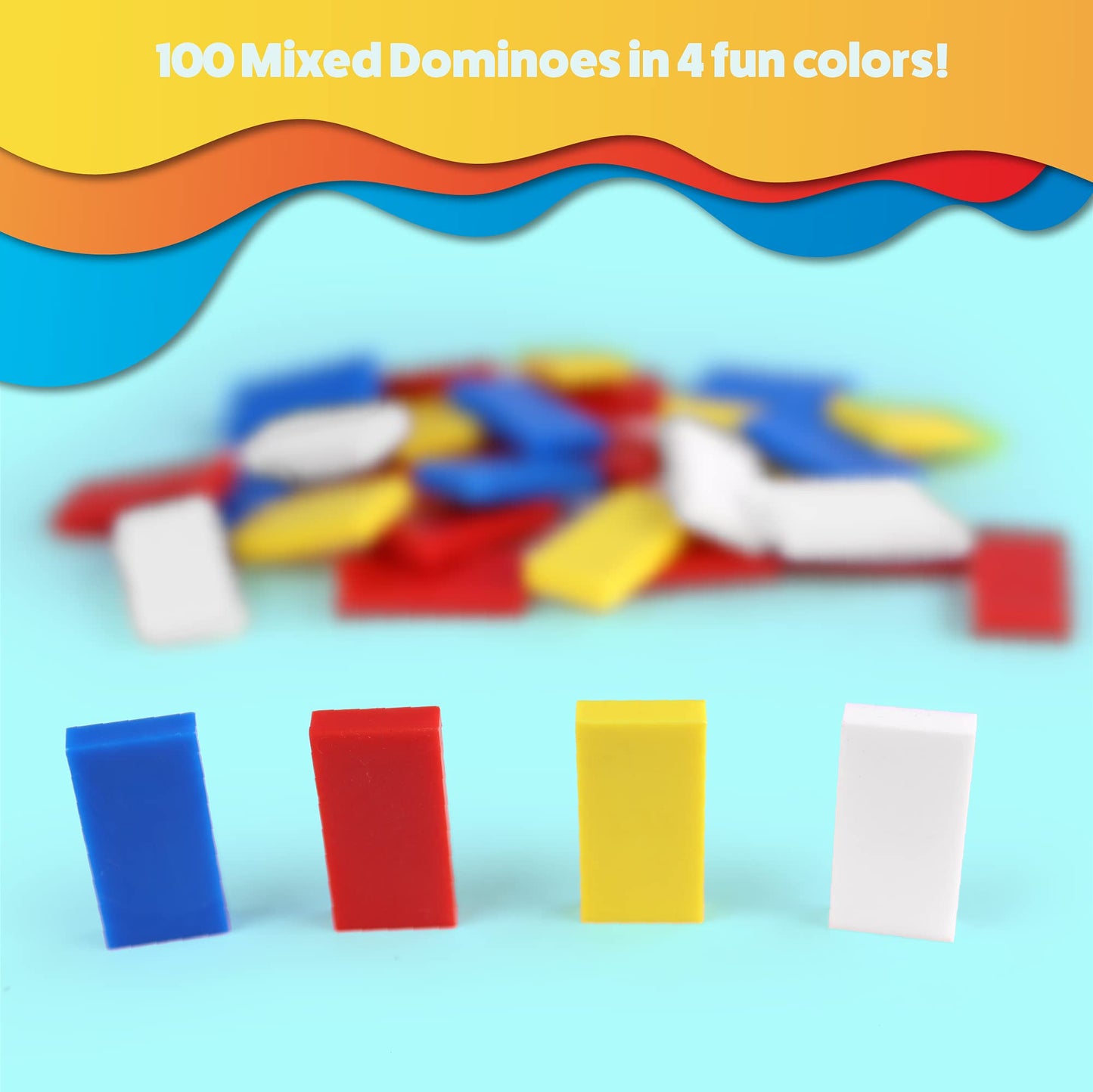 Bulk Dominoes Pro-Domino Kit | STEM Domino Set for Kids Building and Chain Reactions