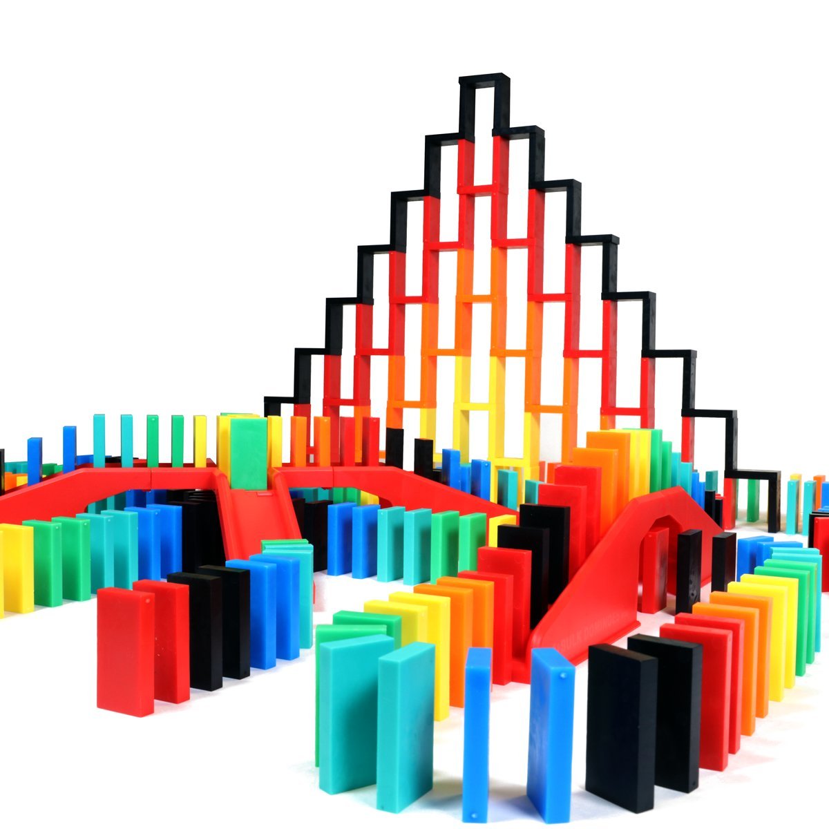 Bulk Dominoes Pro-Domino Kit | STEM Domino Set for Kids & Family Games