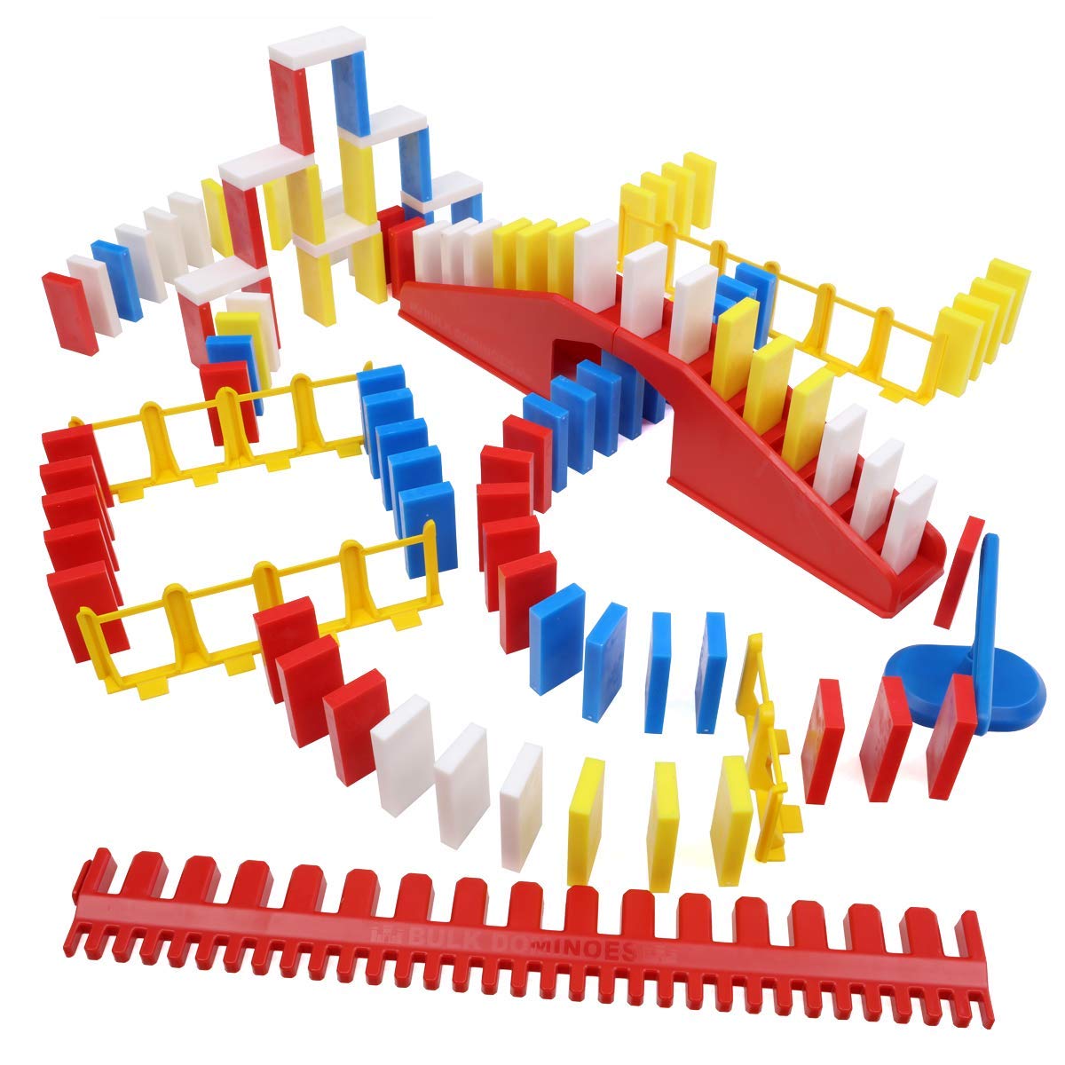 Bulk Dominoes Pro-Domino Kit | STEM Domino Set for Kids Building and Chain Reactions