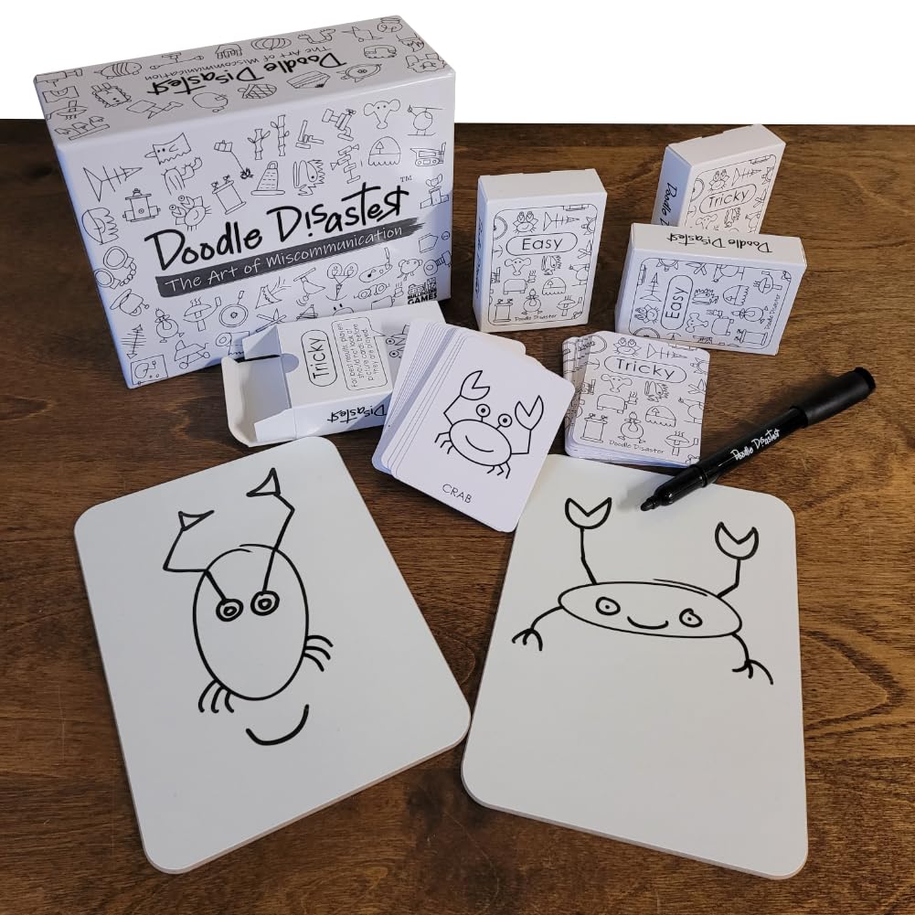 BULLDOZER GAMES Doodle Disaster: Hilarious Miscommunication Party Game for 2-6 Players