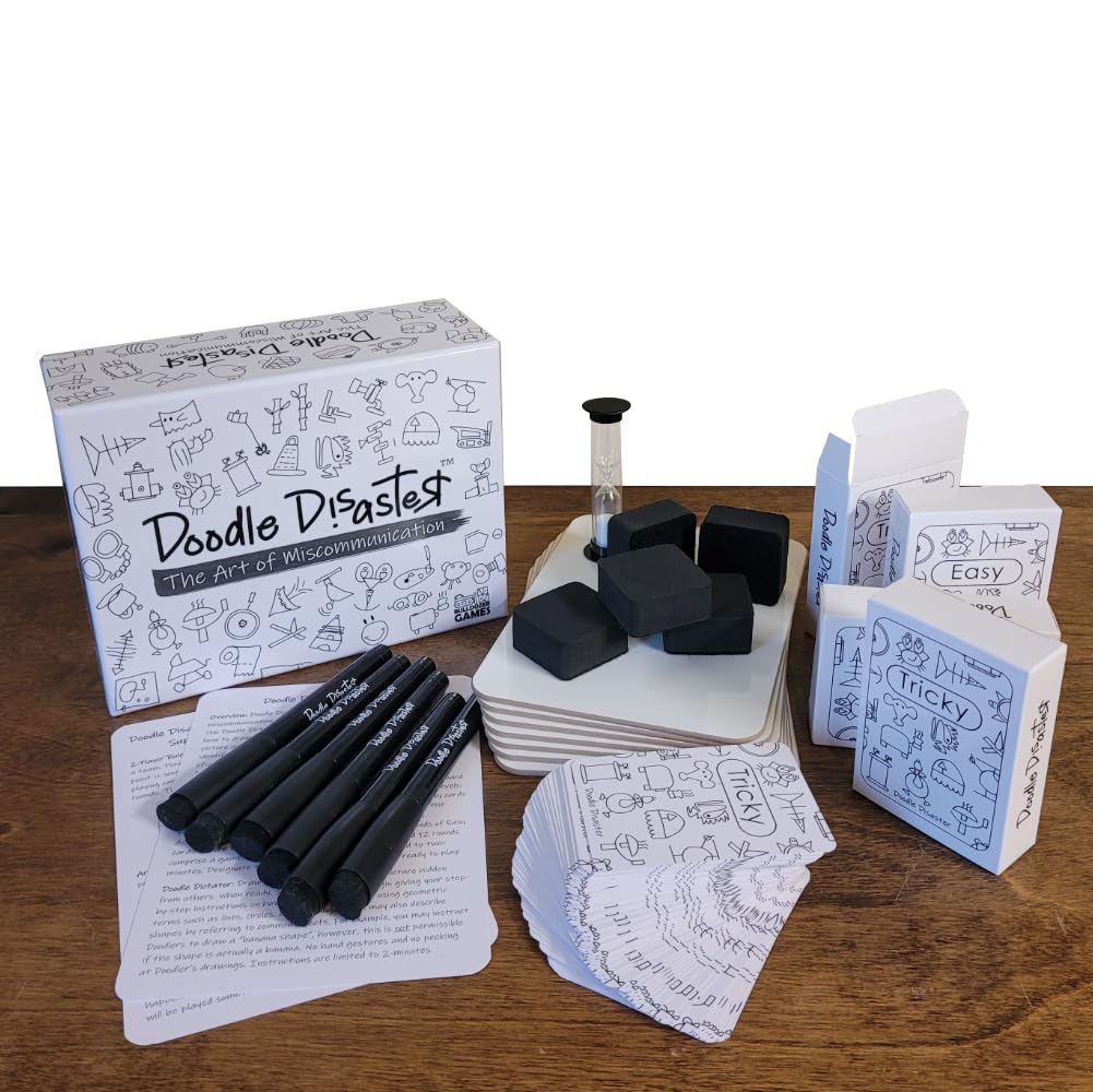 BULLDOZER GAMES Doodle Disaster: Hilarious Miscommunication Party Game for 2-6 Players