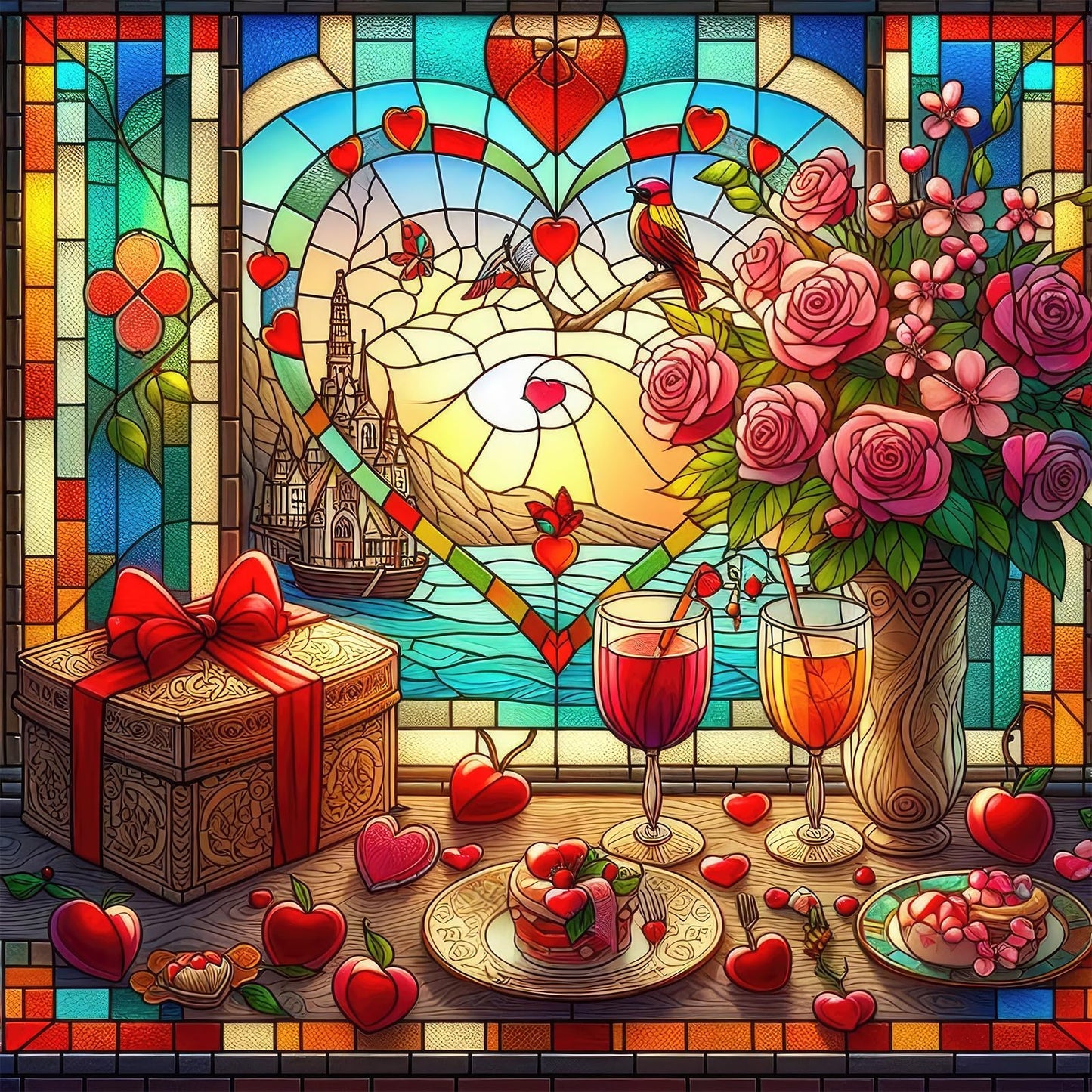 Bullglesup 1024-Piece Heart Puzzle for Adults – No Dust, Unique Pieces, 22.8 x 22.8 in