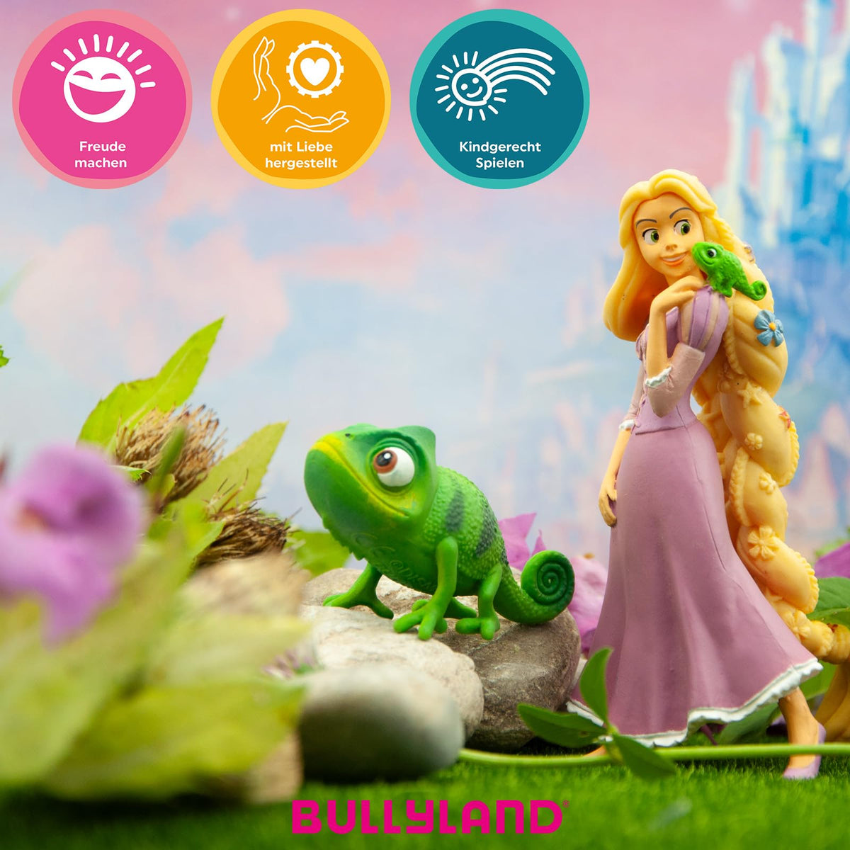 Bullyland Rapunzel with Flowers Action Figure - Hand-Painted, 3+ Toy