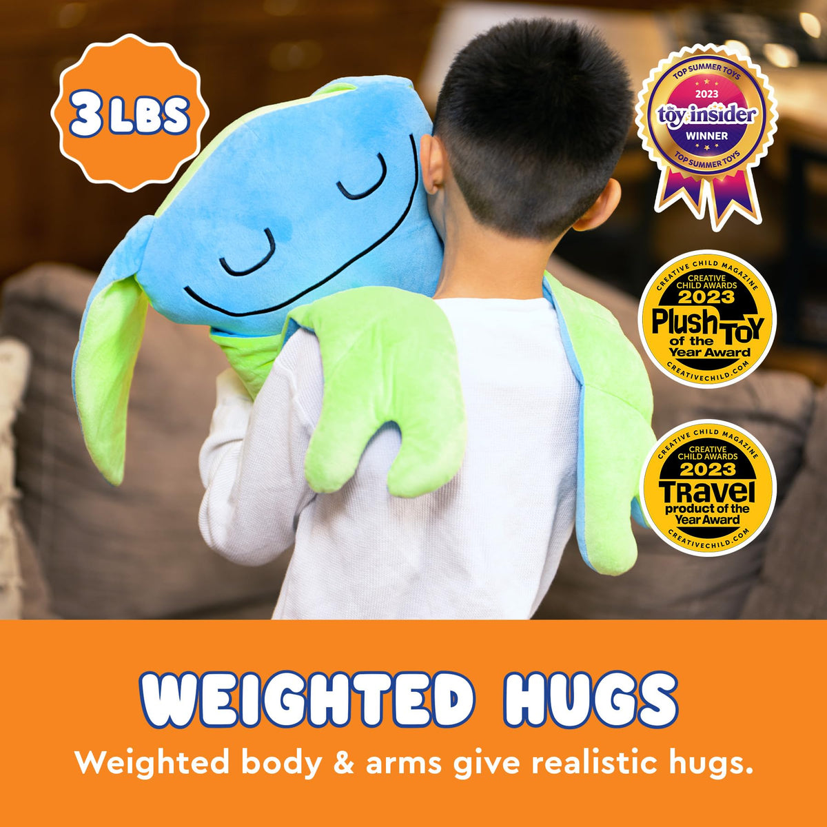 Bumpas Weighted Plush Toy – Realistic Hug, Calming Stuffed Animal for Kids | Machine Washable