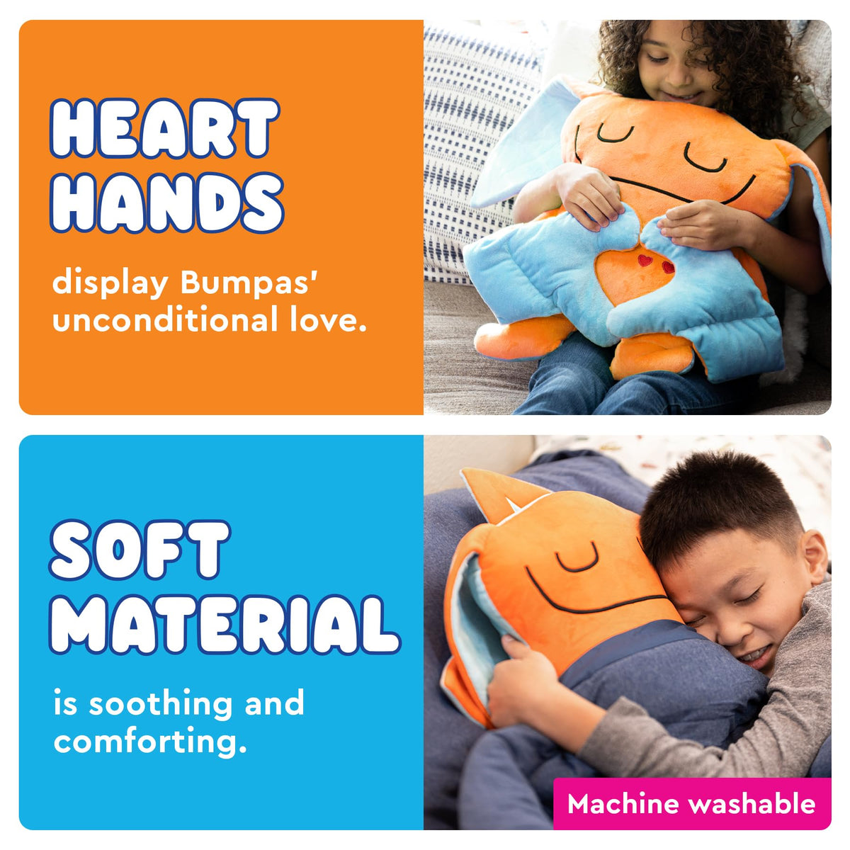 Bumpas Weighted Plush Toy – Realistic Hug, Machine Washable Calming Stuffed Animal (Zeek)