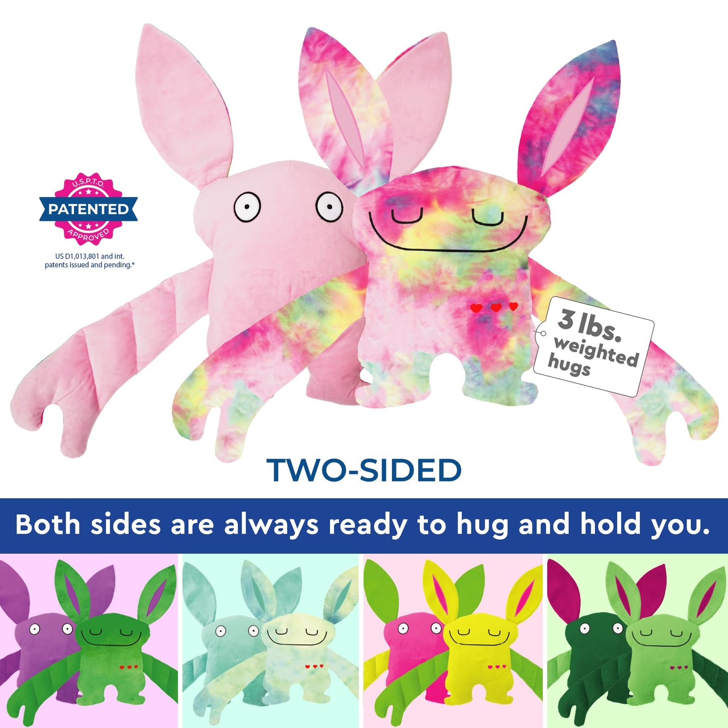 Bumpas Weighted Plush Toy – Machine Washable Calming Stuffed Animal for Kids