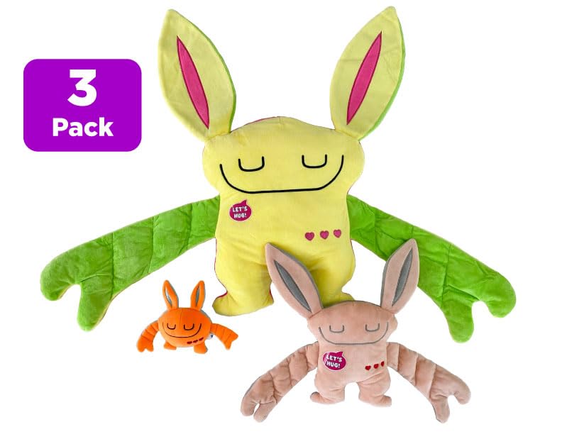 Bumpas 3 Pack: Weighted Plush Pillow, Surprise Bumpaloo & Thumper for Calming Comfort