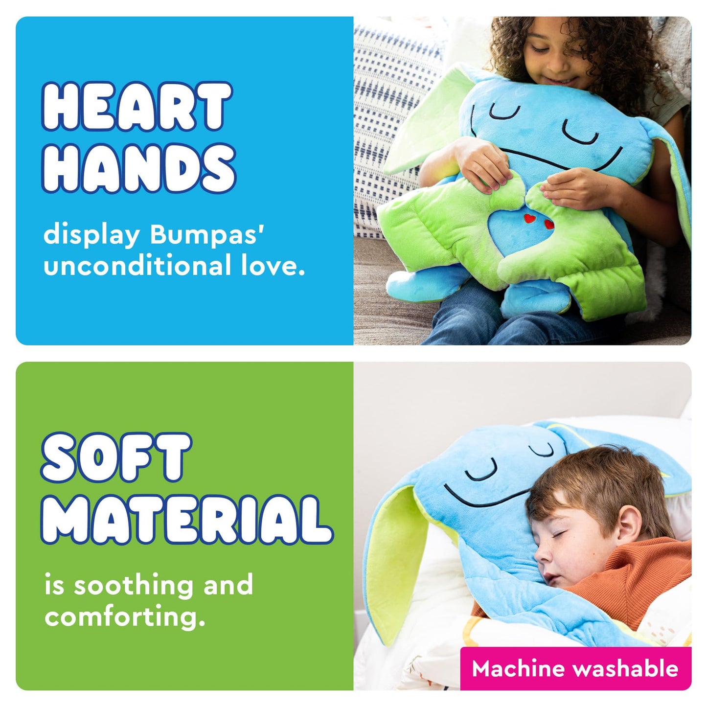 Bumpas Weighted Plush Toy – Realistic Hug, Calming Stuffed Animal for Kids | Machine Washable