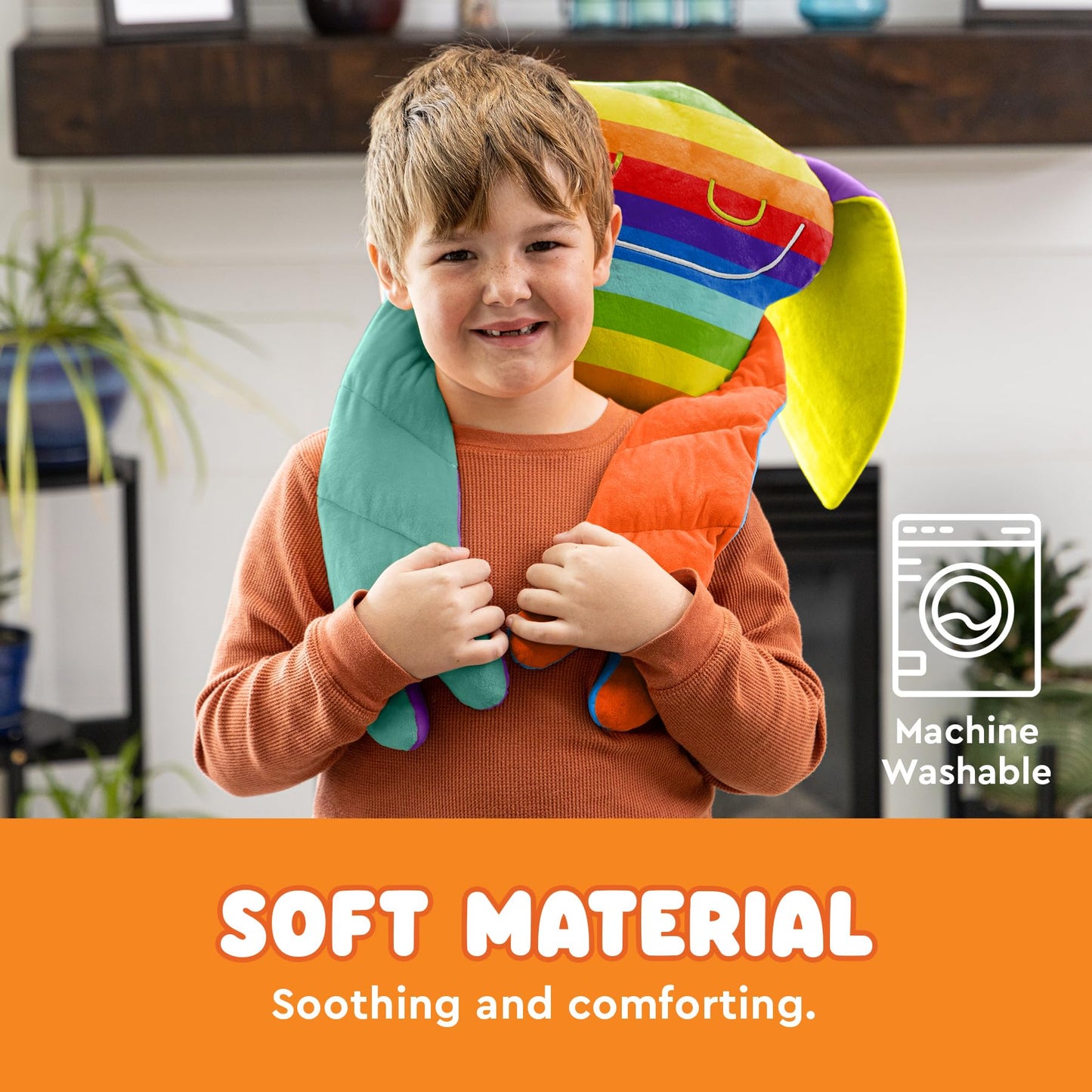 Bumpas Weighted Plush Toy – Machine Washable Calming Stuffed Animal for Kids | Realistic Hug & Travel Companion