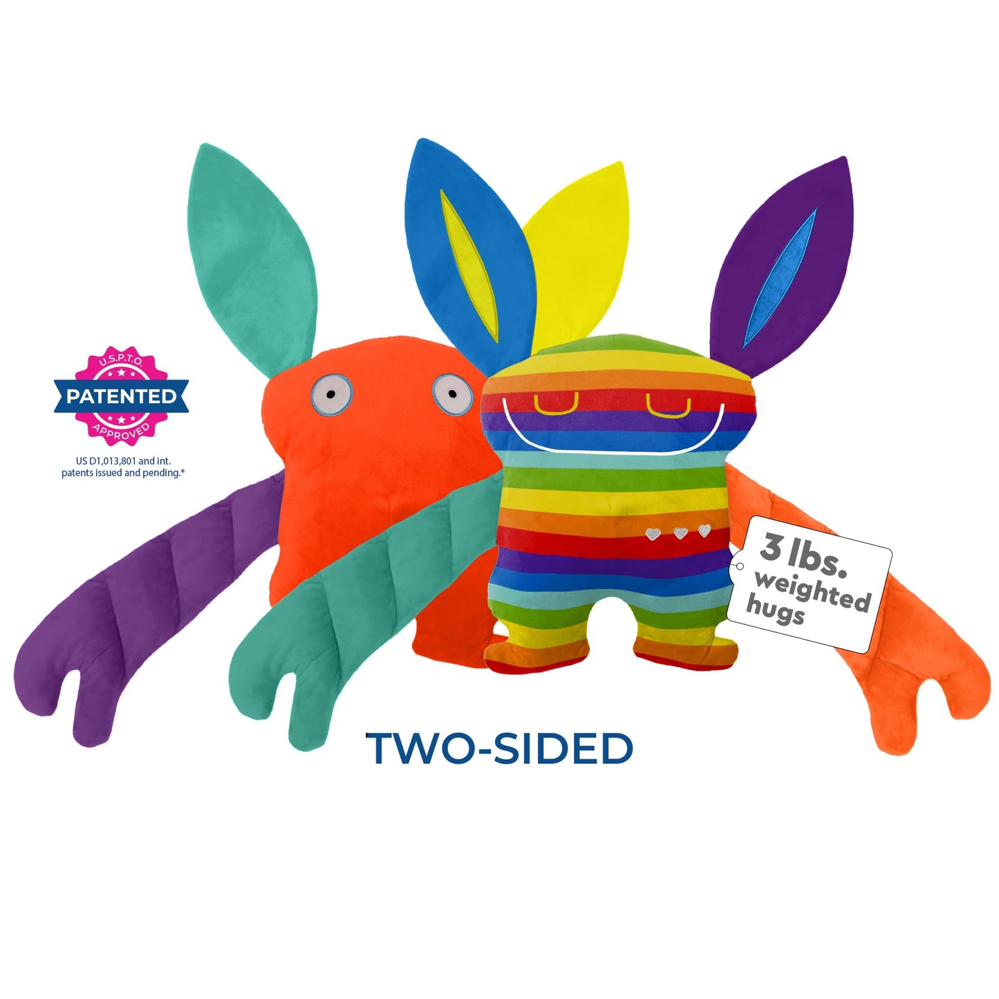 Bumpas Weighted Plush Toy – Machine Washable Calming Stuffed Animal for Kids | Realistic Hug & Travel Companion