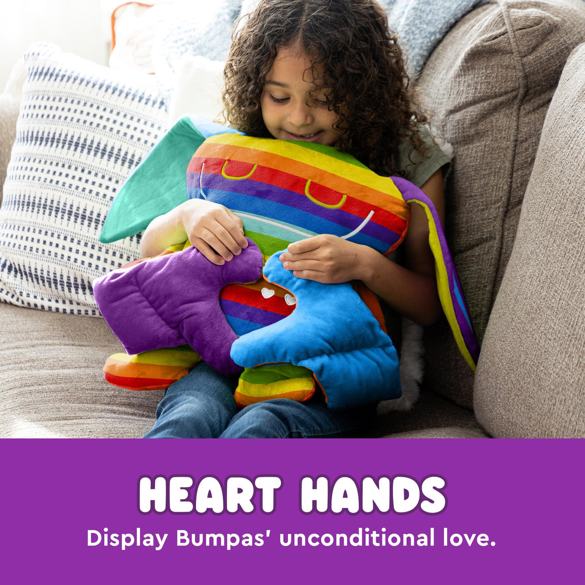 Bumpas Weighted Plush Toy – Machine Washable Calming Stuffed Animal for Kids | Realistic Hug & Travel Companion