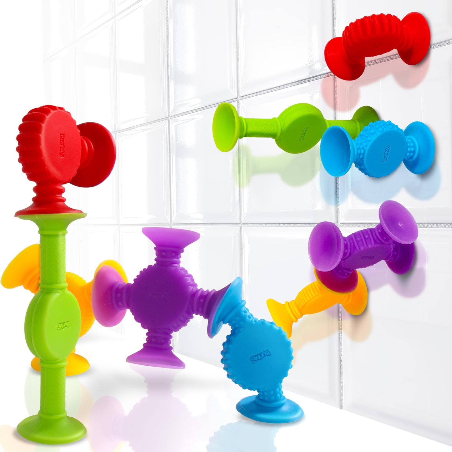 BUNMO Bath Toys Suction - Connect, Build & Create (44-Pack) - 3+