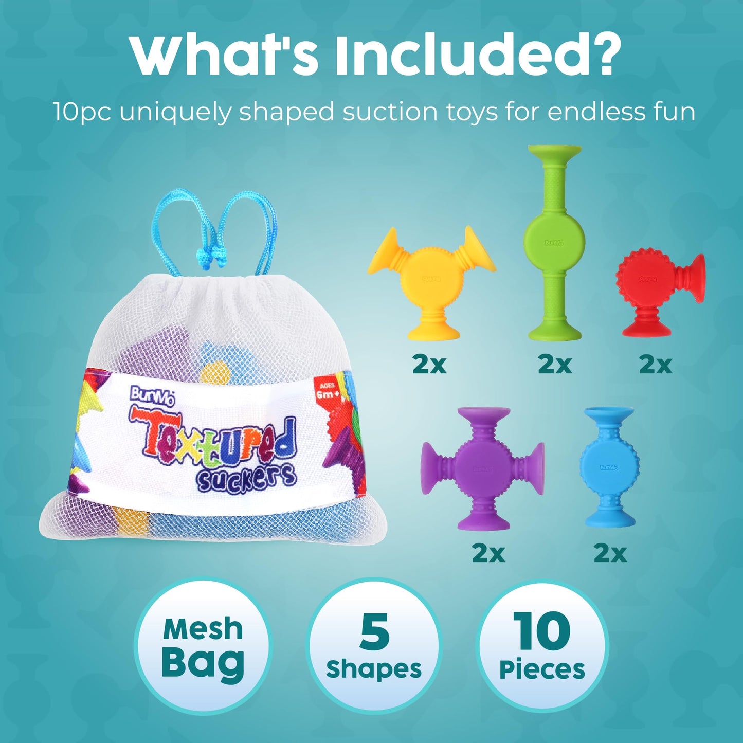 BUNMO Bath Toys Suction – Connect, Build & Create for Toddlers