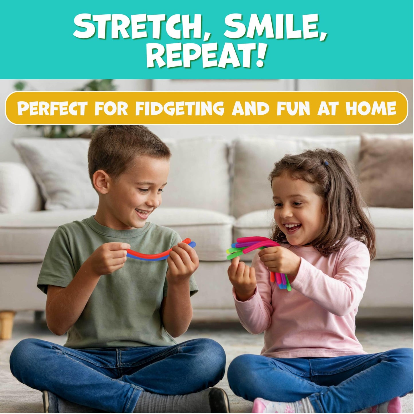 BUNMO Stretchy Strings — Sensory Fidget Toys for Toddlers 3+ | 12-Pack
