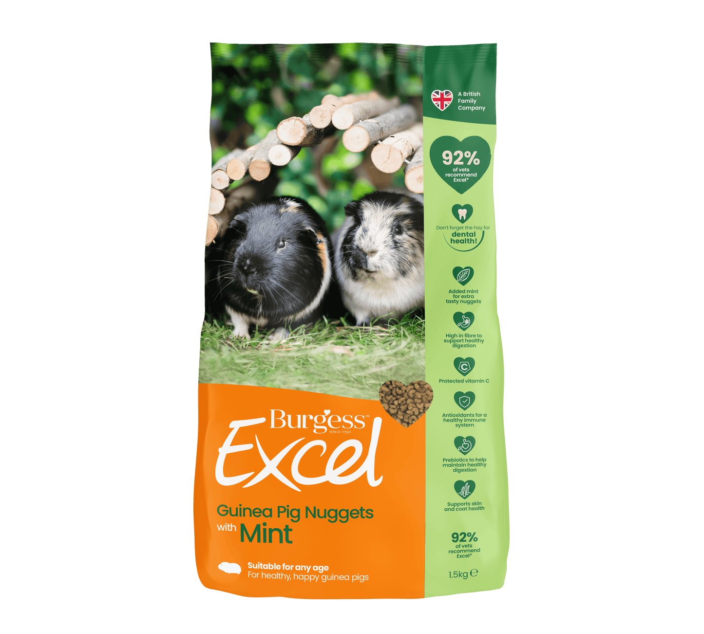 Burgess Excel Guinea Pig Nuggets 4x1.5kg