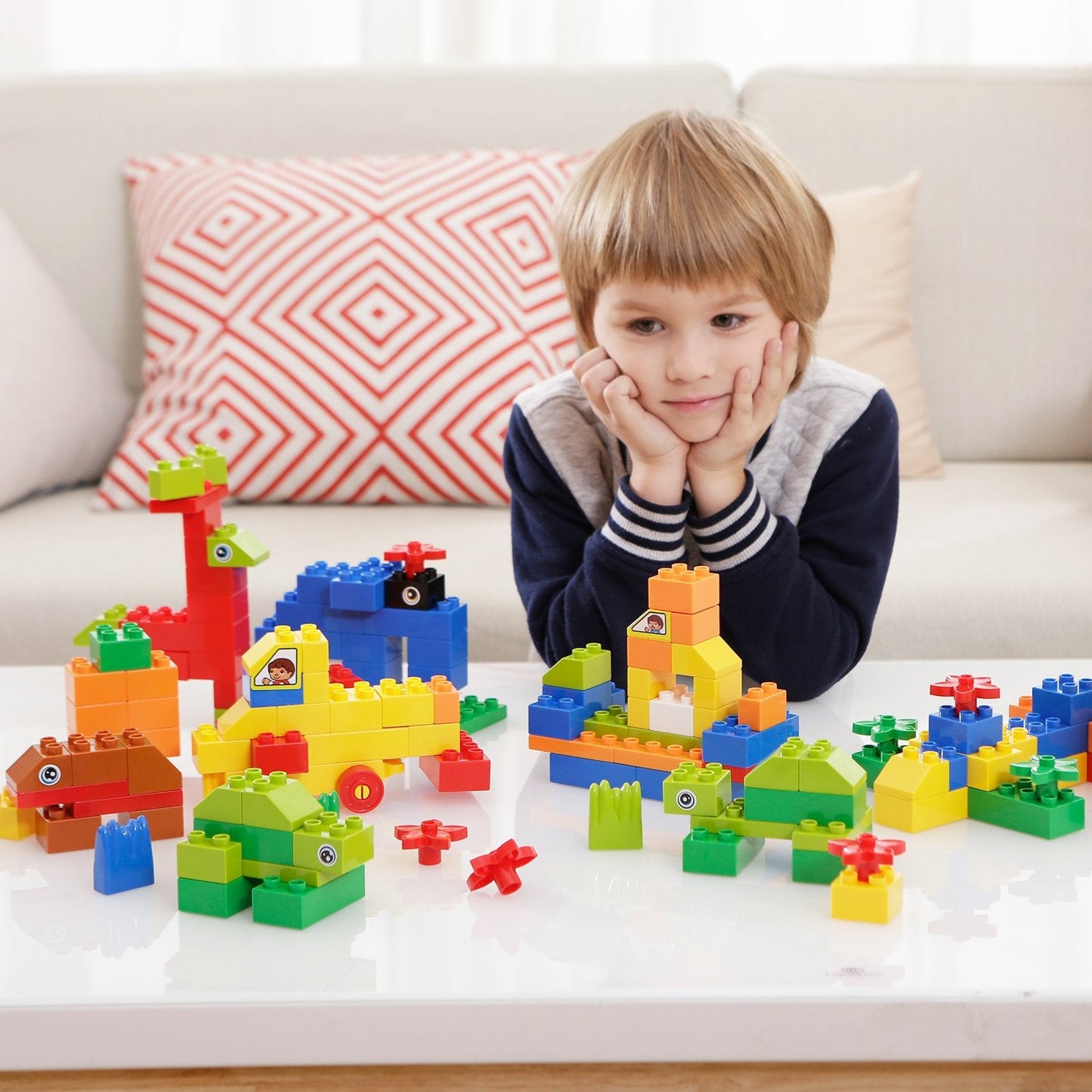 burgkidz 214-Piece Large Building Blocks for Toddlers | Storage Bucket & Brand Compatibility