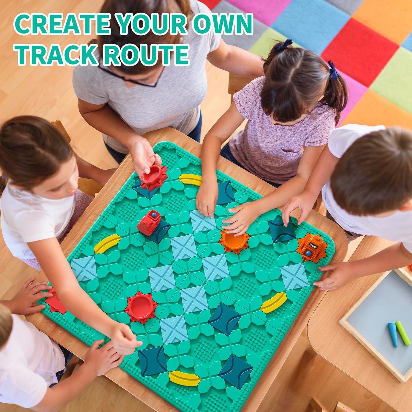 burgkidz Logical Road Builder – STEM Family Board Game for Ages 4-8