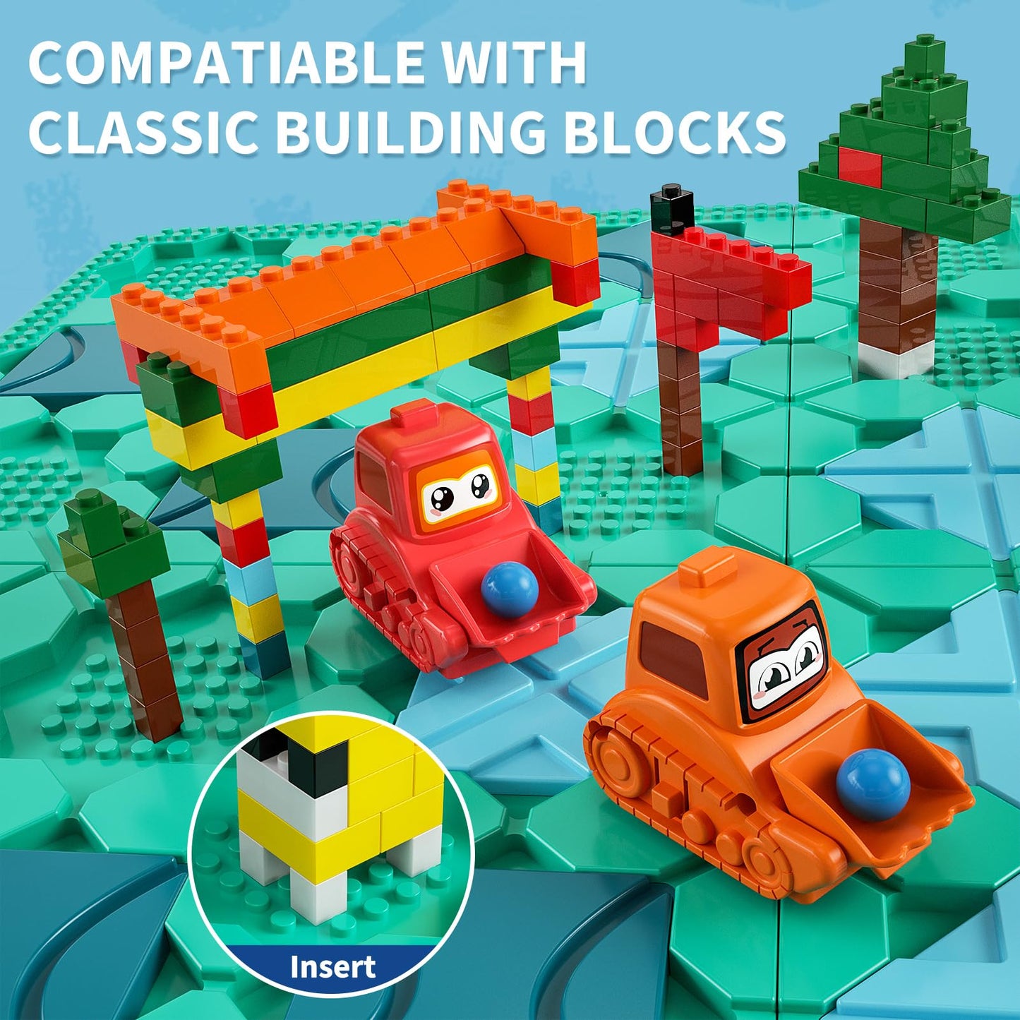 burgkidz Logical Road Builder – STEM Family Board Game for Ages 4-8