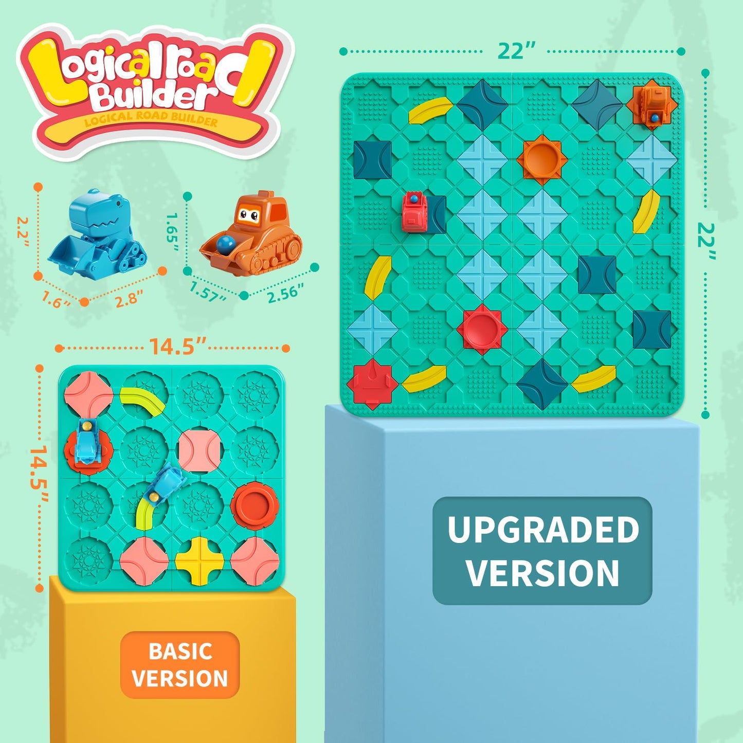 burgkidz Logical Road Builder – STEM Family Board Game for Ages 4-8