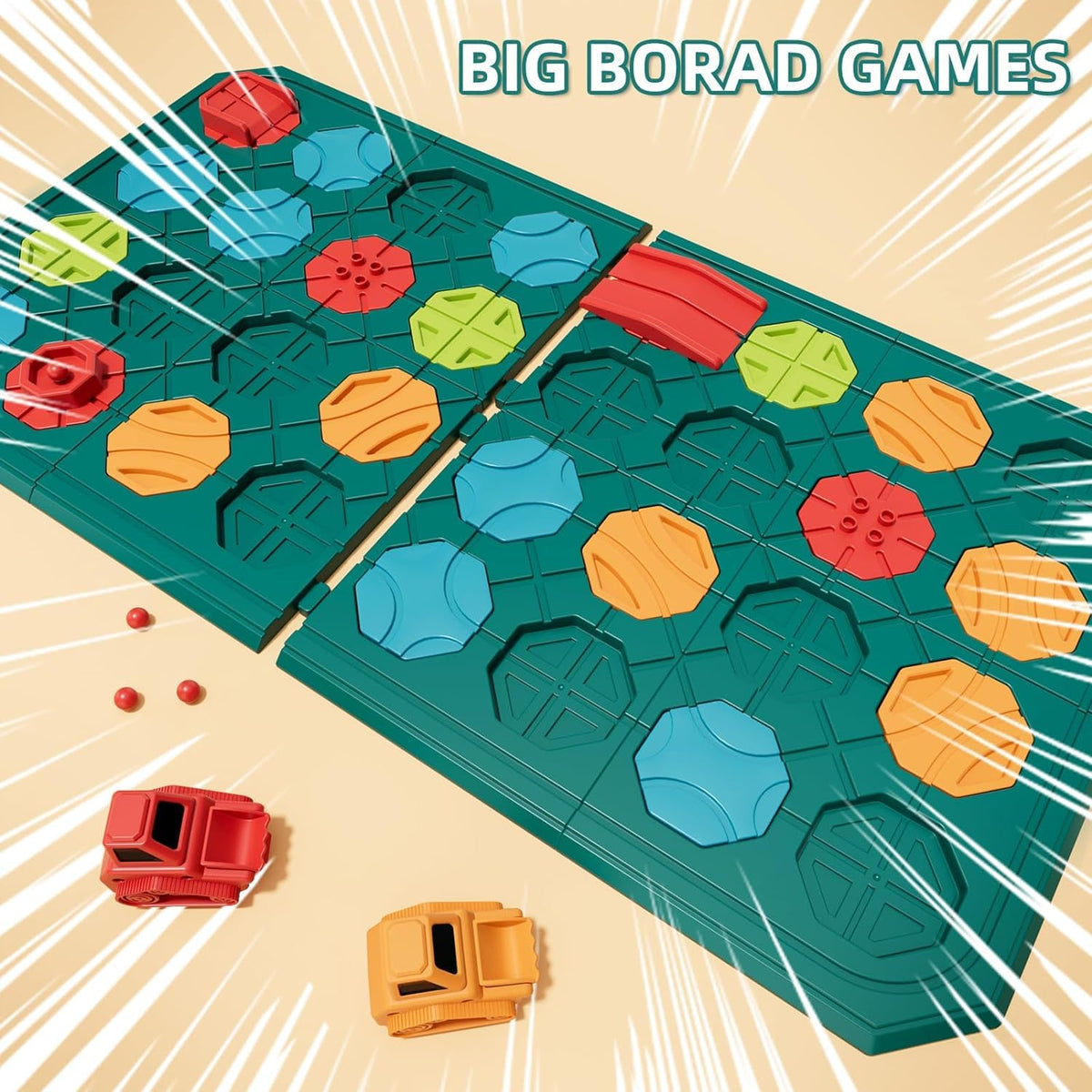 burgkidz STEM Board Games – Large 8-Board Road Builder for Kids Aged 3-8