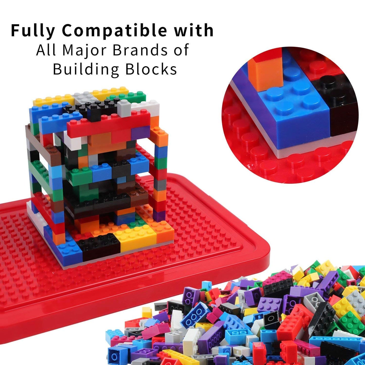 burgkidz Building Bricks 568 Pieces – STEM Toy Blocks with Wheels, Doors, Windows, Storage Box | 3+ Gift