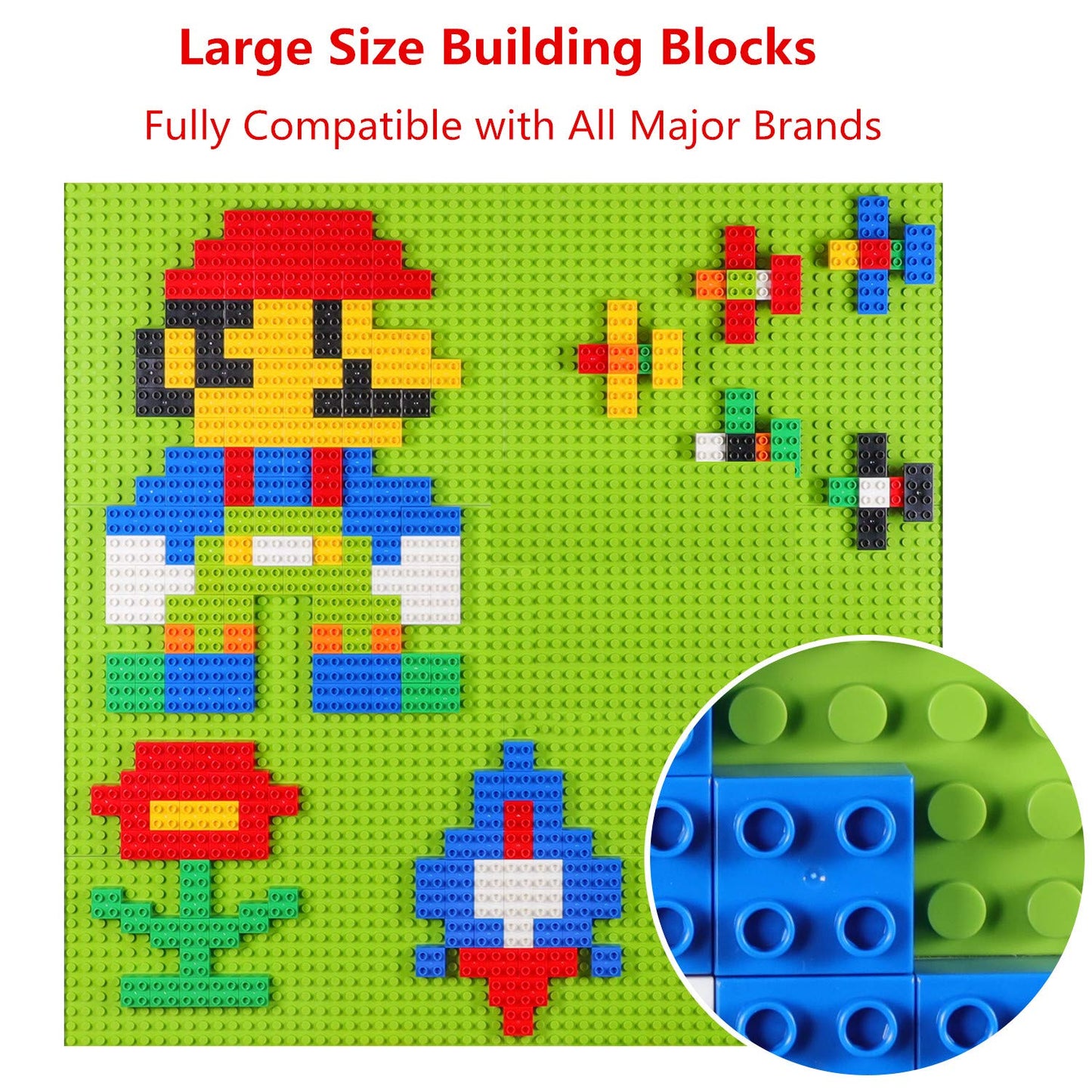 burgkidz 214-Piece Large Building Blocks for Toddlers | Storage Bucket & Brand Compatibility