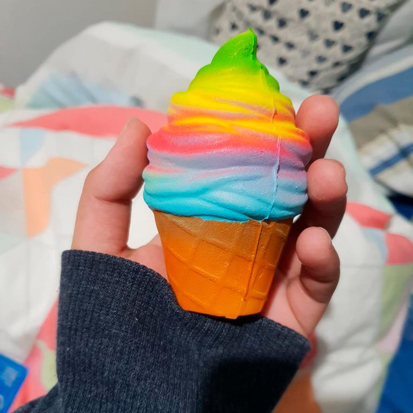 BURIUS Squishy Ice Cream Fidget Toy – Stress Relief Cone, Slow Rising, Portable