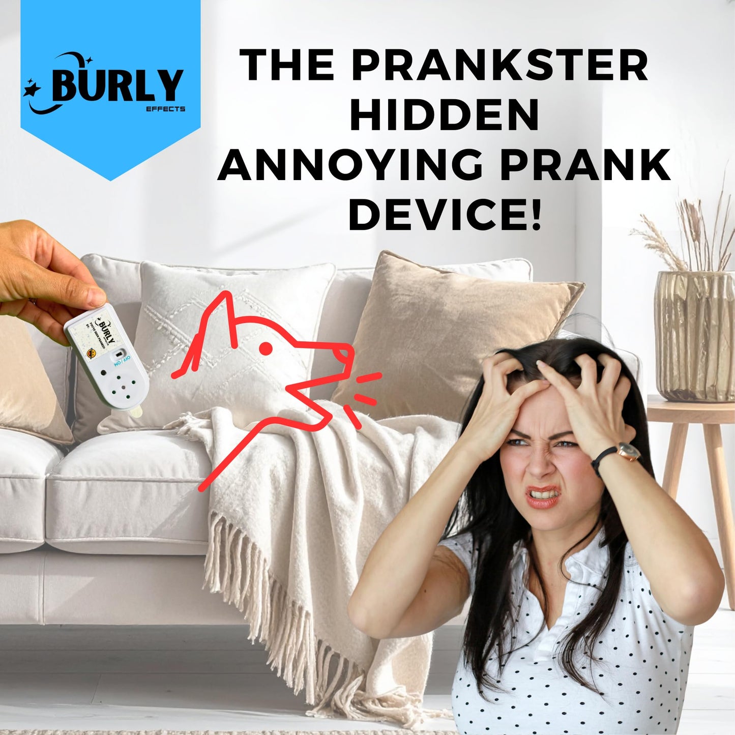 Burly Effects Hidden Noise Maker Gag Prank – 2 Pack with 10 Sounds