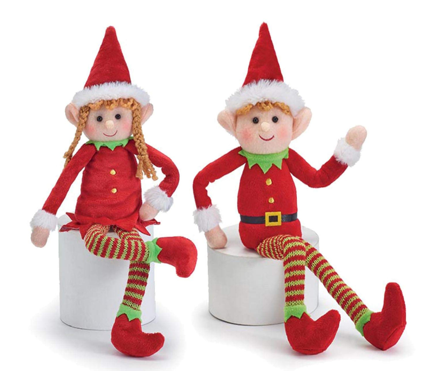 burton+BURTON Plush Christmas Elf (Boy & Girl) – Soft Holiday Elf Plush