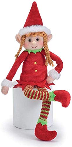 burton+BURTON Plush Christmas Elf (Boy & Girl) – Soft Holiday Elf Plush
