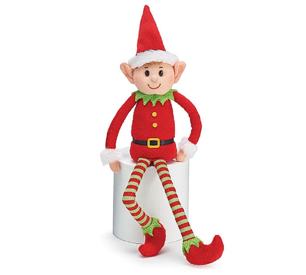 Burton+BURTON Plush Little Elf Santa Helper — 14in Holiday Decor