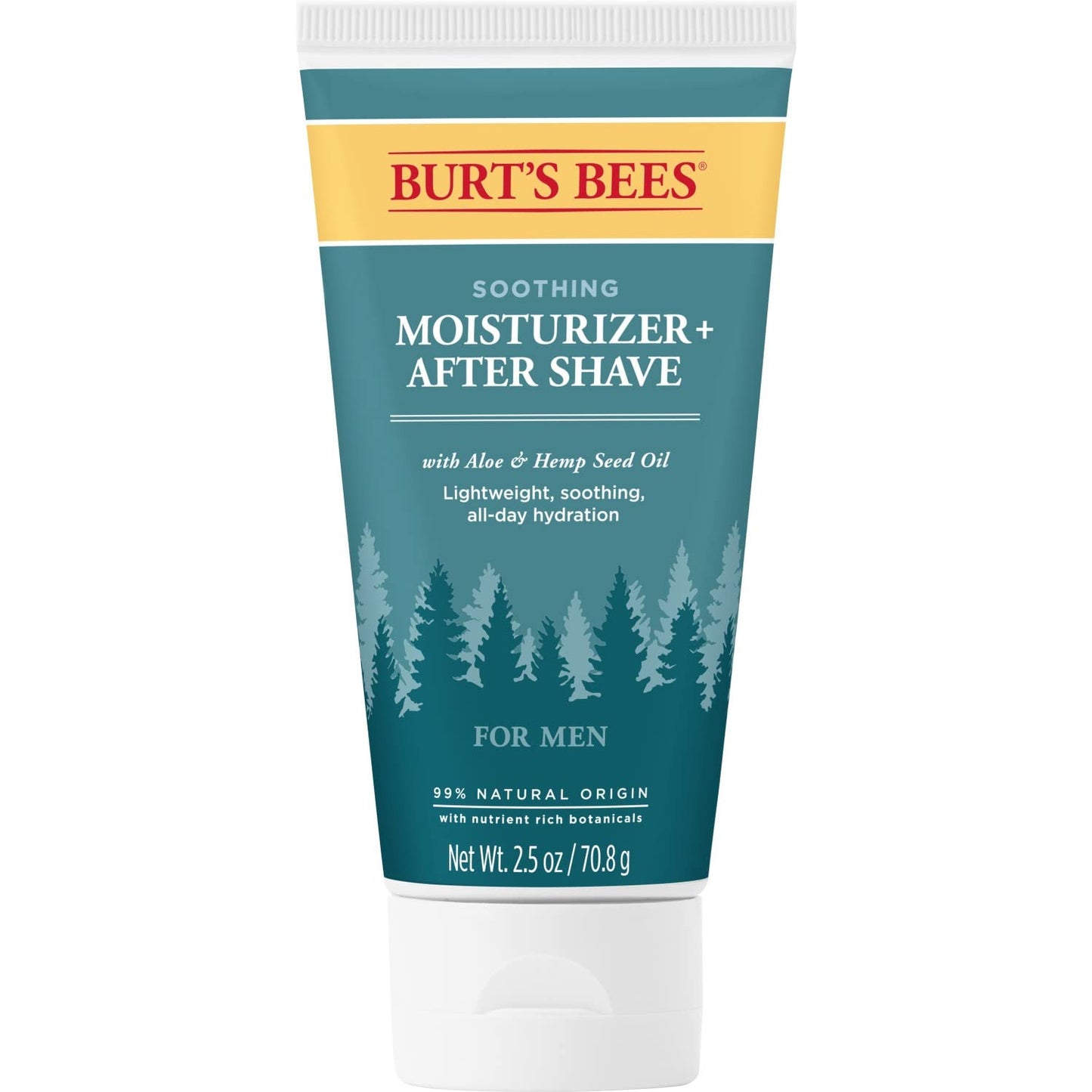 Burt's Bees Soothing Moisturizer + After Shave with Aloe & Hemp for Men - 2.5 Oz
