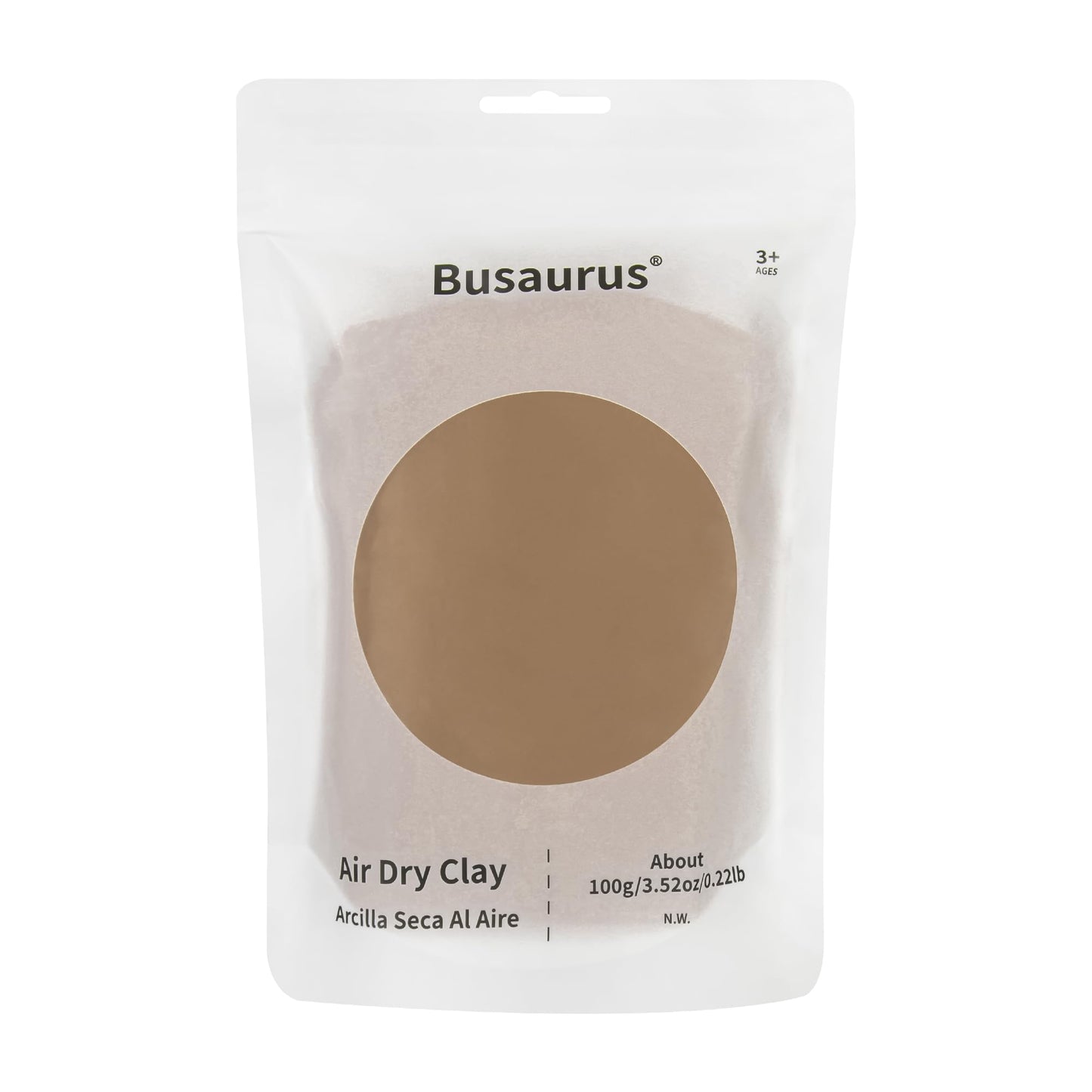 Busaurus 100g Brown Air Dry Foam Clay – Non-Toxic Craft Clay for Kids