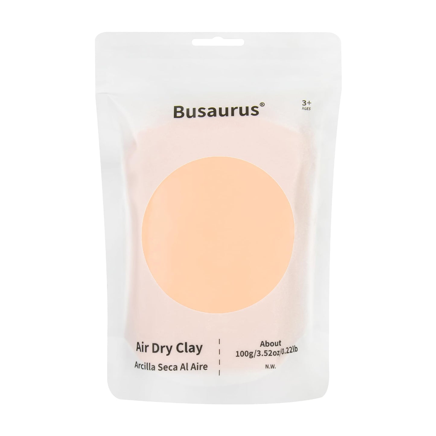 Busaurus Air Dry Foam Clay Peach – Easy Modeling for Kids 3+ with Refill Packs