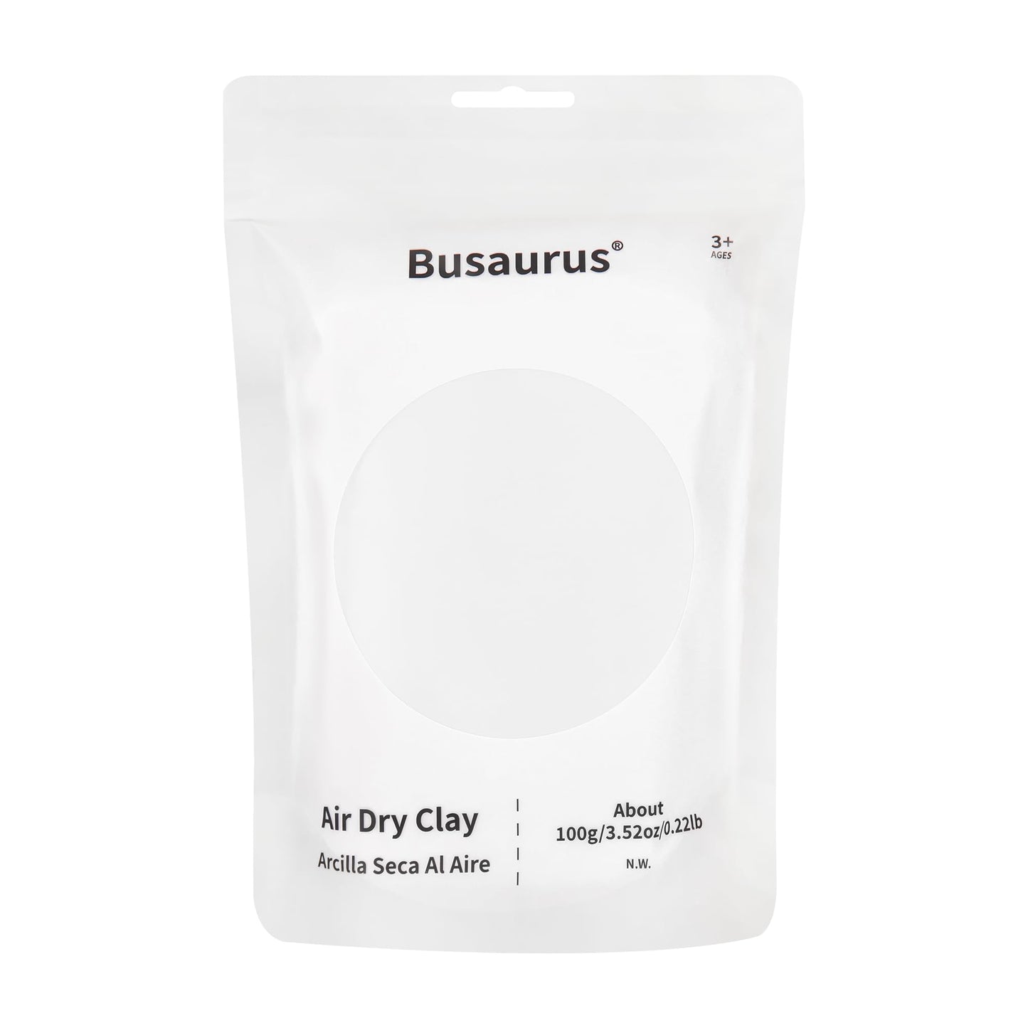 Busaurus 100g White Air Dry Foam Clay – Non-Toxic, Non-Sticky, Kid-Friendly Craft Clay