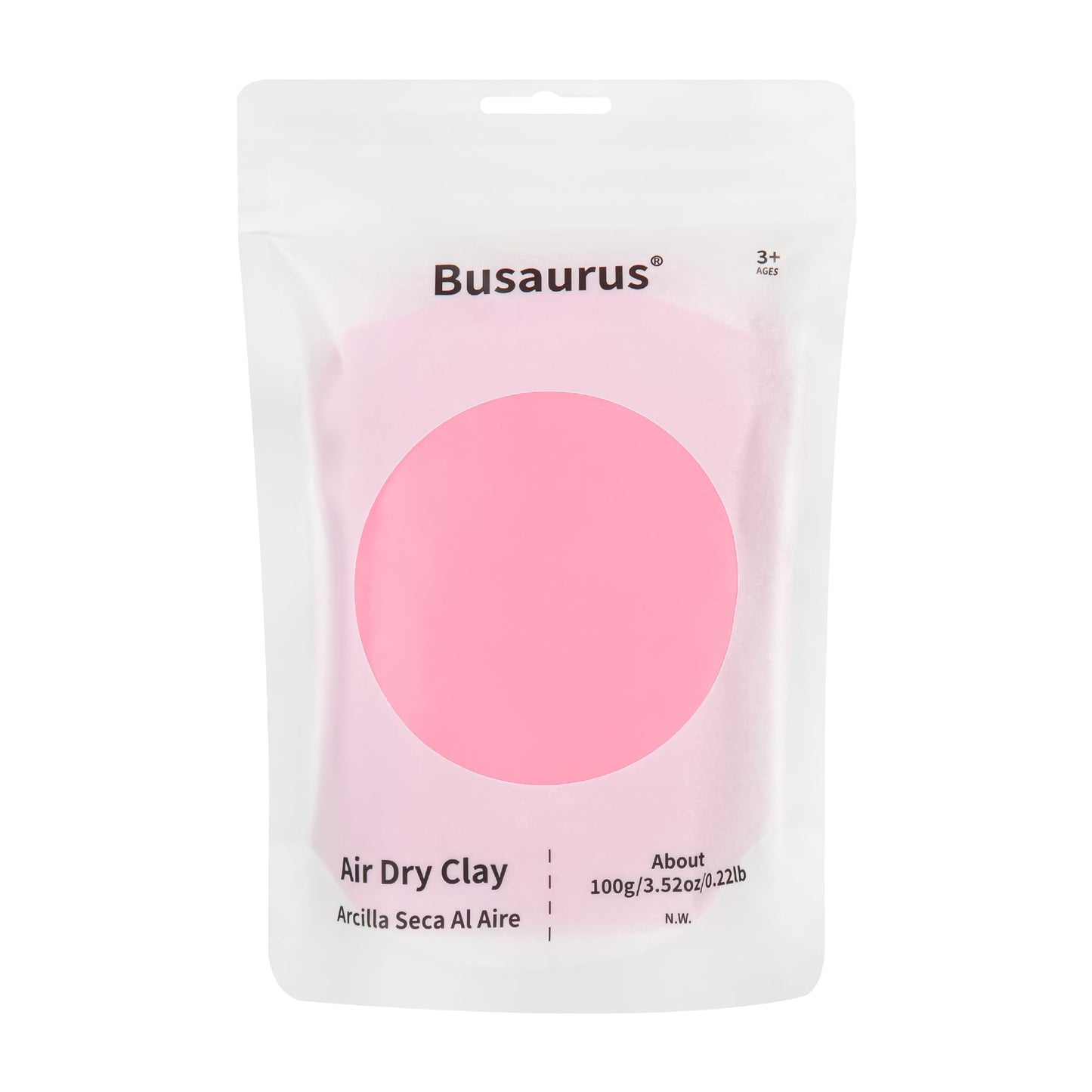 Busaurus 100g Pink Air Dry Foam Clay – Non-Toxic, Non-Sticky for Kids & Crafts