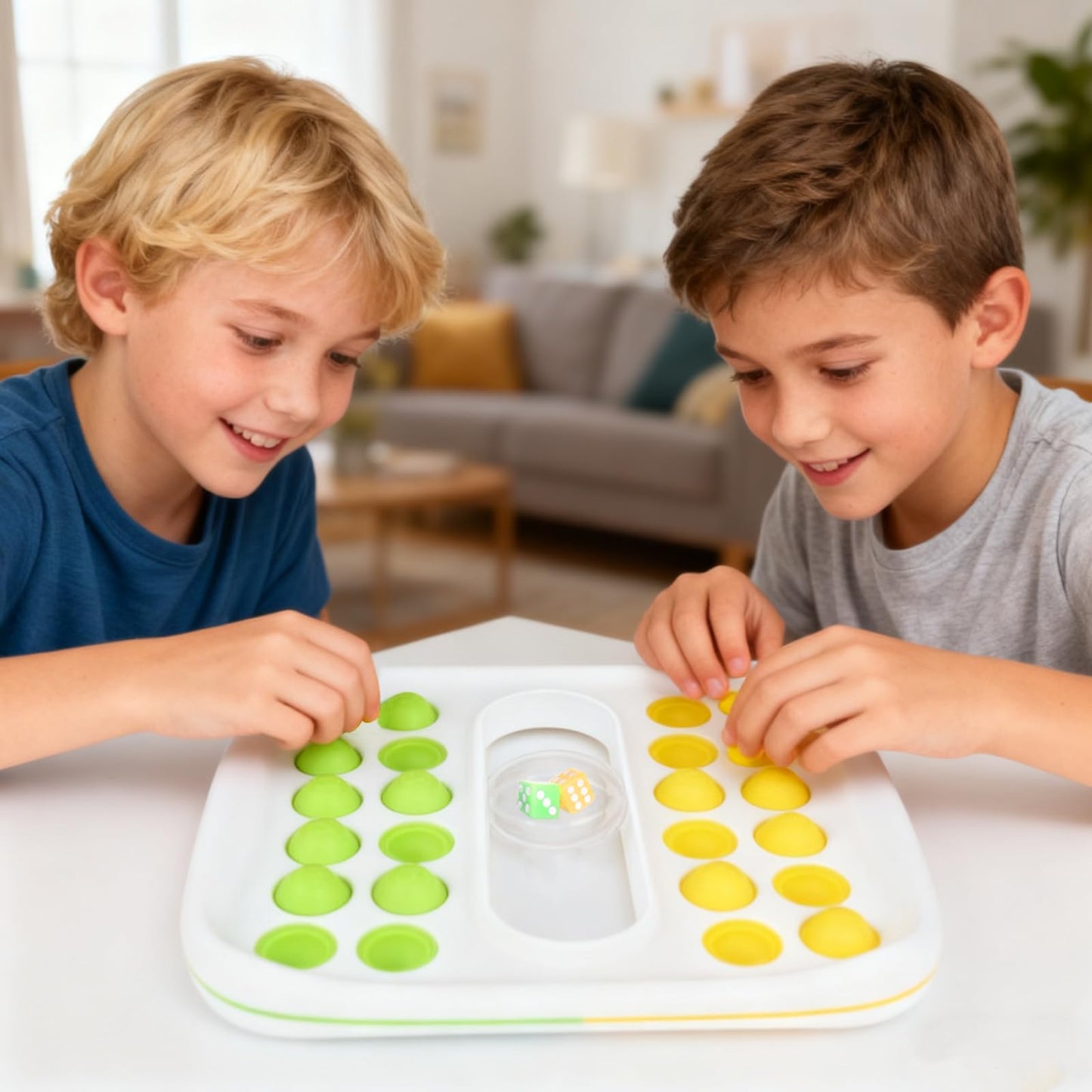 BUSOHA Pop Math Dice Game – 2-Player Portable Math Board Game for Kids & Adults