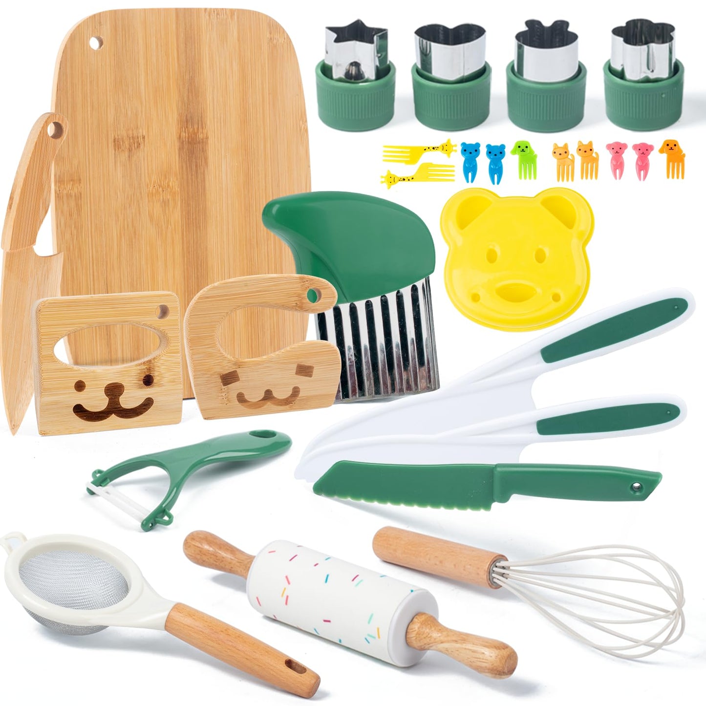 Busy edition 18 PCS Kids Cooking Sets – Montessori Kitchen Tools for Toddlers