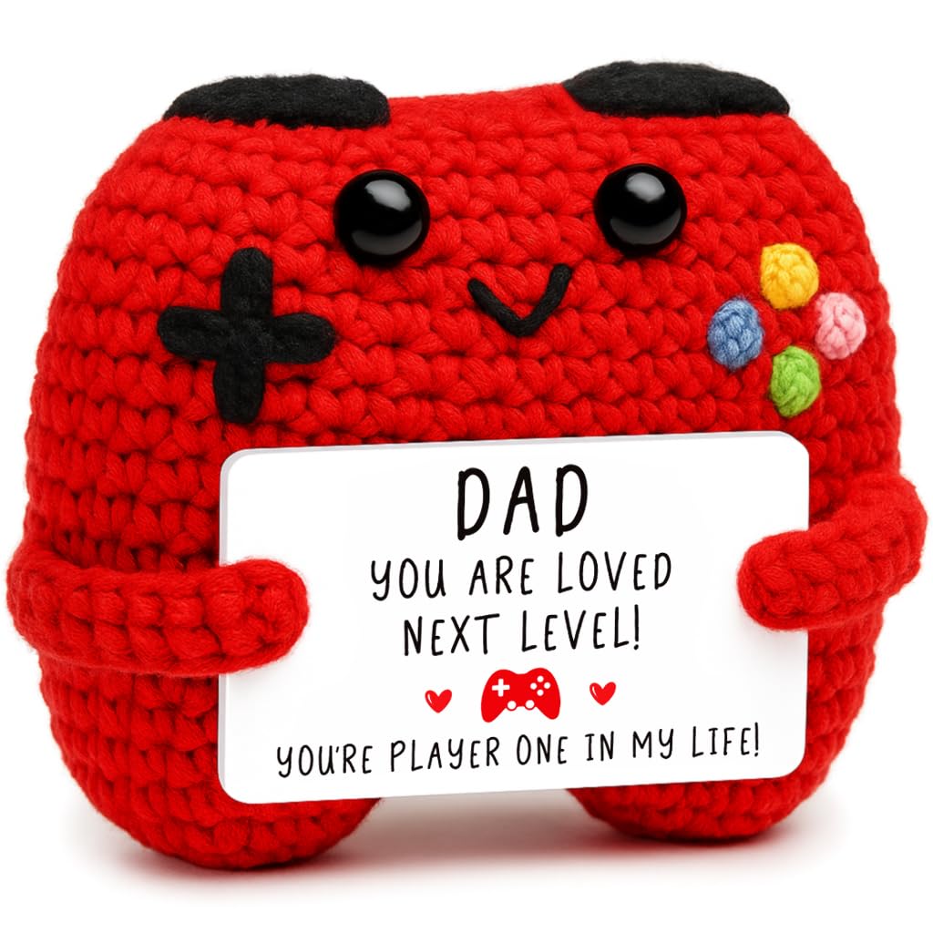 Busy Gaming Life Crochet Game Controller – Dad Gifts for Valentine’s Day, Father's Day & Birthday