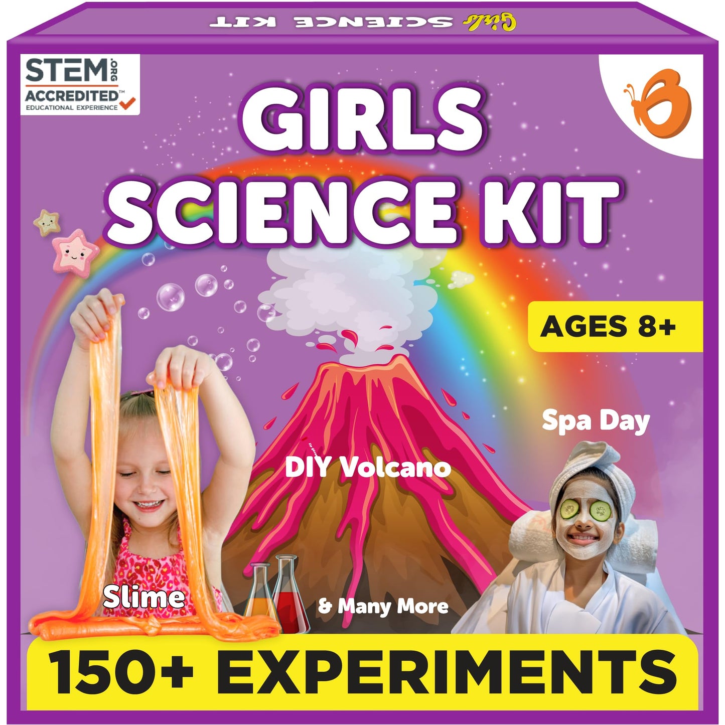 Butterfly EduFields 150+ Girls Science Kit for Ages 8-12 | Girls STEM Experiments | Safe, Educational Gift