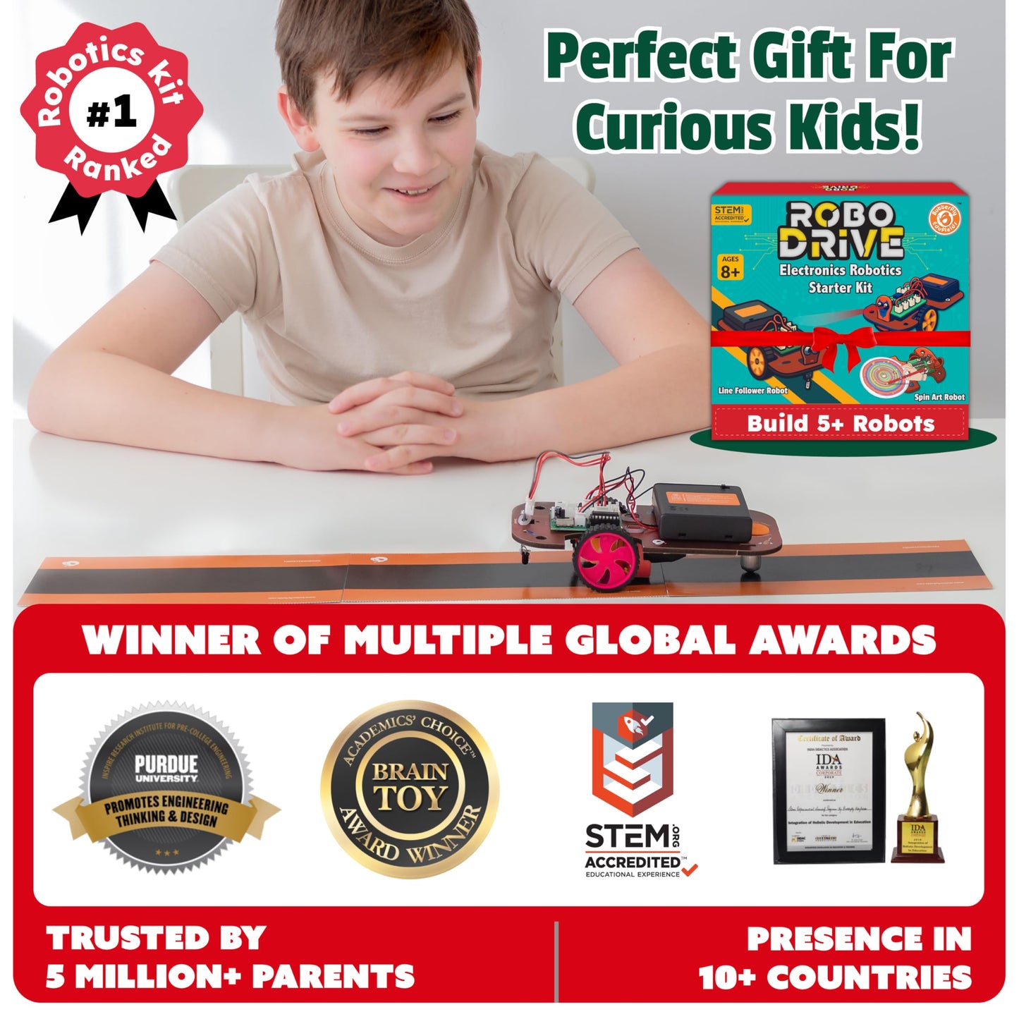 Butterfly EduFields 5in1 STEM Robotics Kit – Smart Robot Car for Ages 8-13