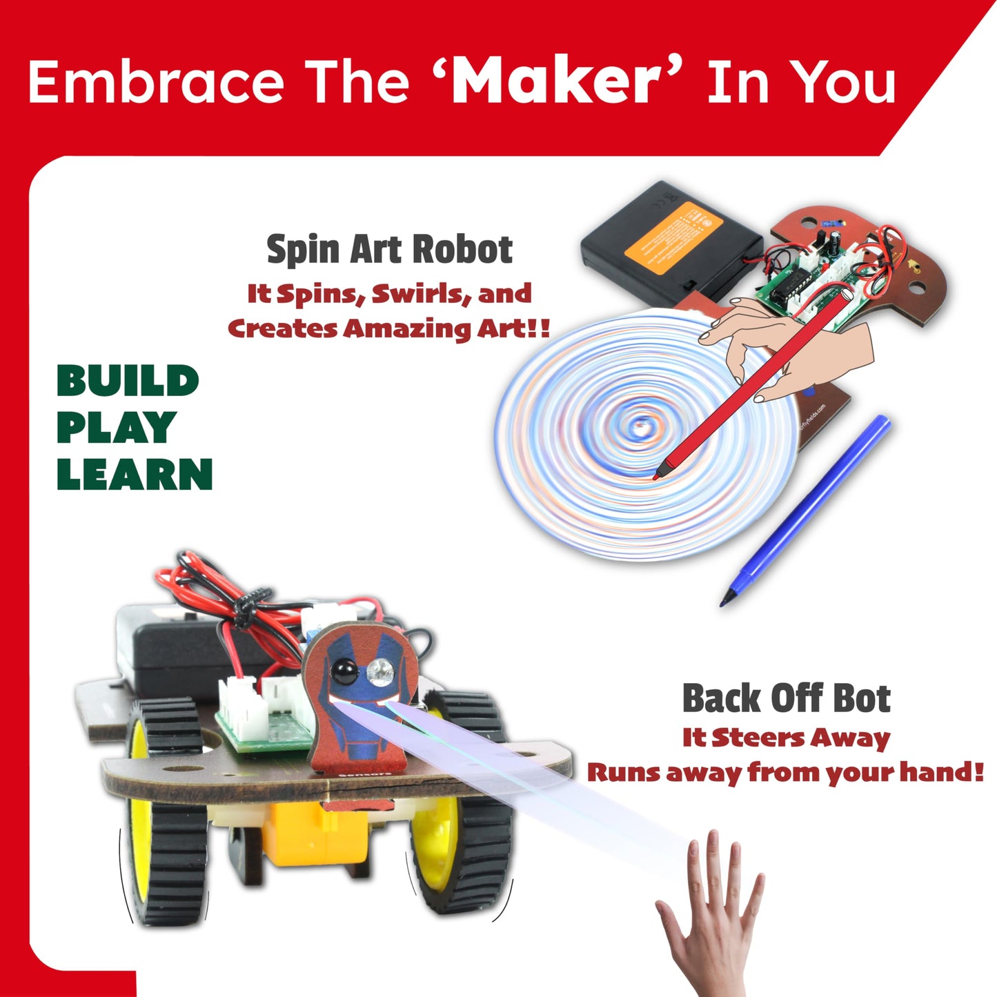 Butterfly EduFields 5in1 STEM Robotics Kit – Smart Robot Car for Ages 8-13