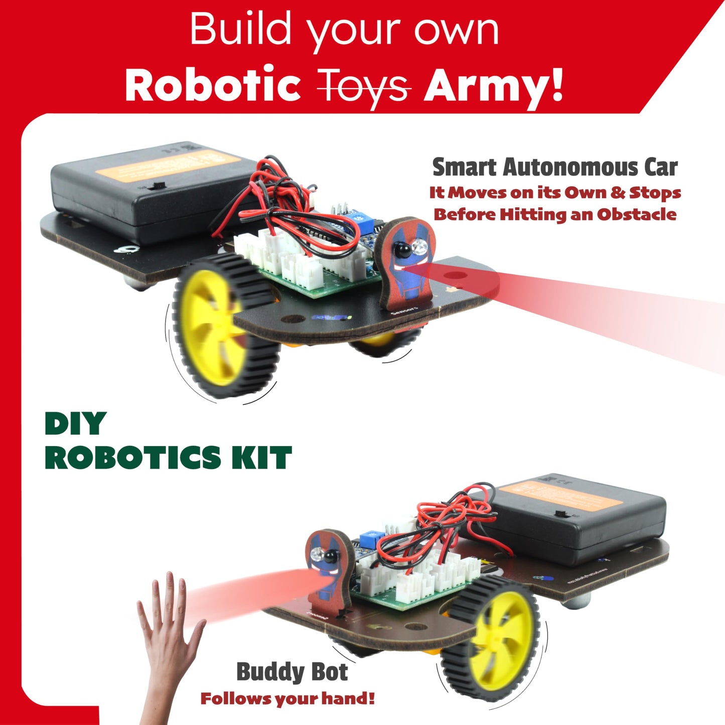 Butterfly EduFields 5in1 STEM Robotics Kit – Smart Robot Car for Ages 8-13