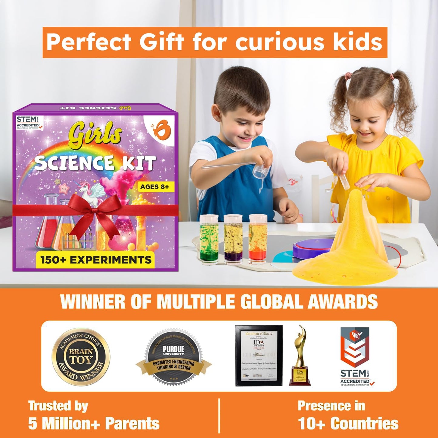 Butterfly EduFields 150+ Girls Science Kit for Ages 8-12 | Girls STEM Experiments | Safe, Educational Gift
