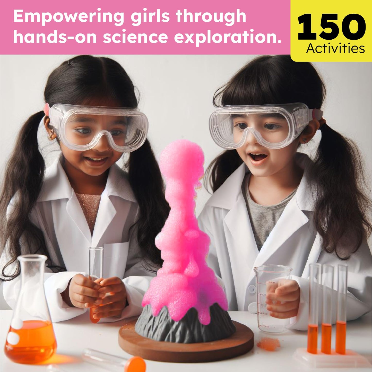 Butterfly EduFields 150+ Girls Science Kit for Ages 8-12 | Girls STEM Experiments | Safe, Educational Gift