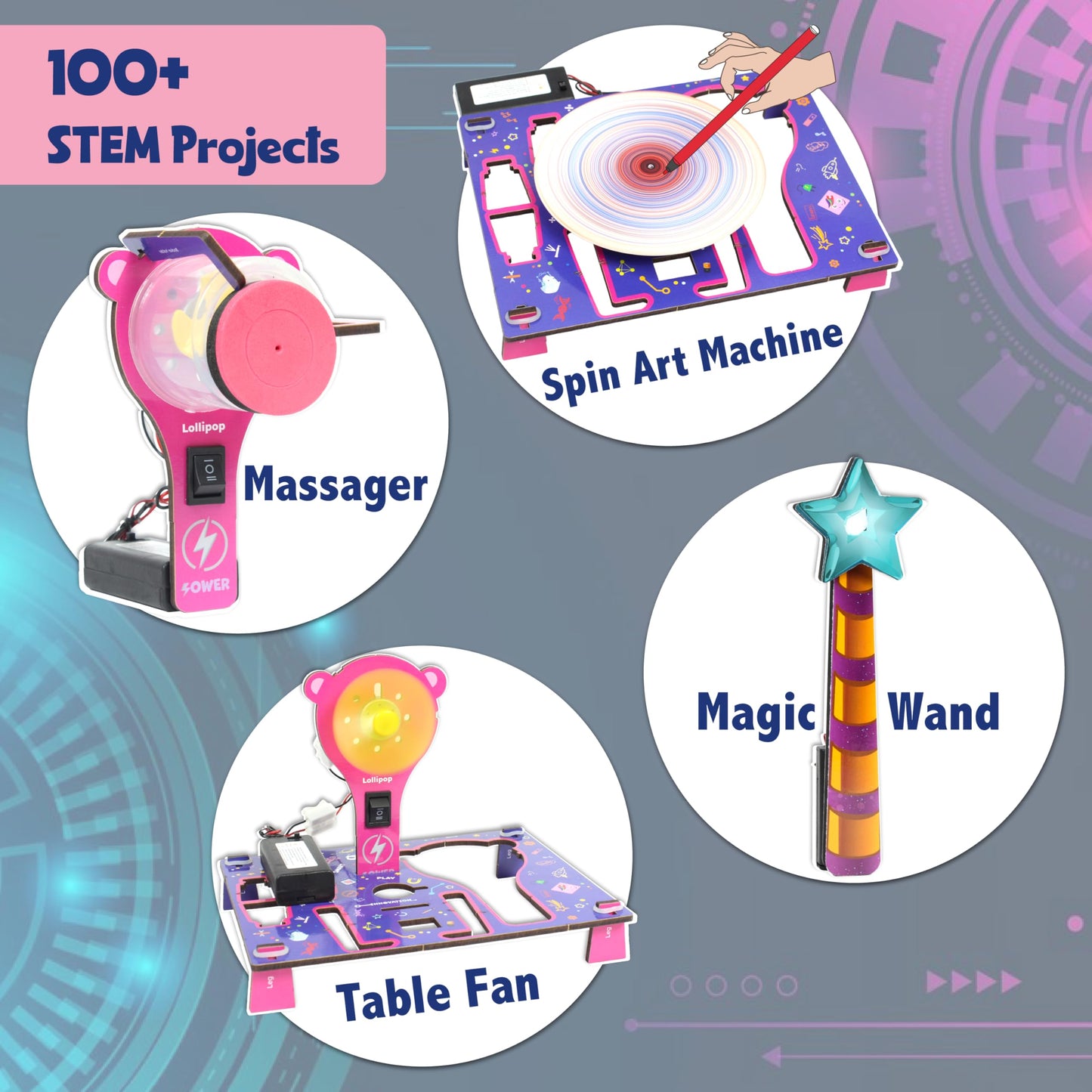 Butterfly EduFields 100+ STEM Projects | Girls Mini Engineering Kit for Ages 8–15 | DIY Science & Engineering Toys
