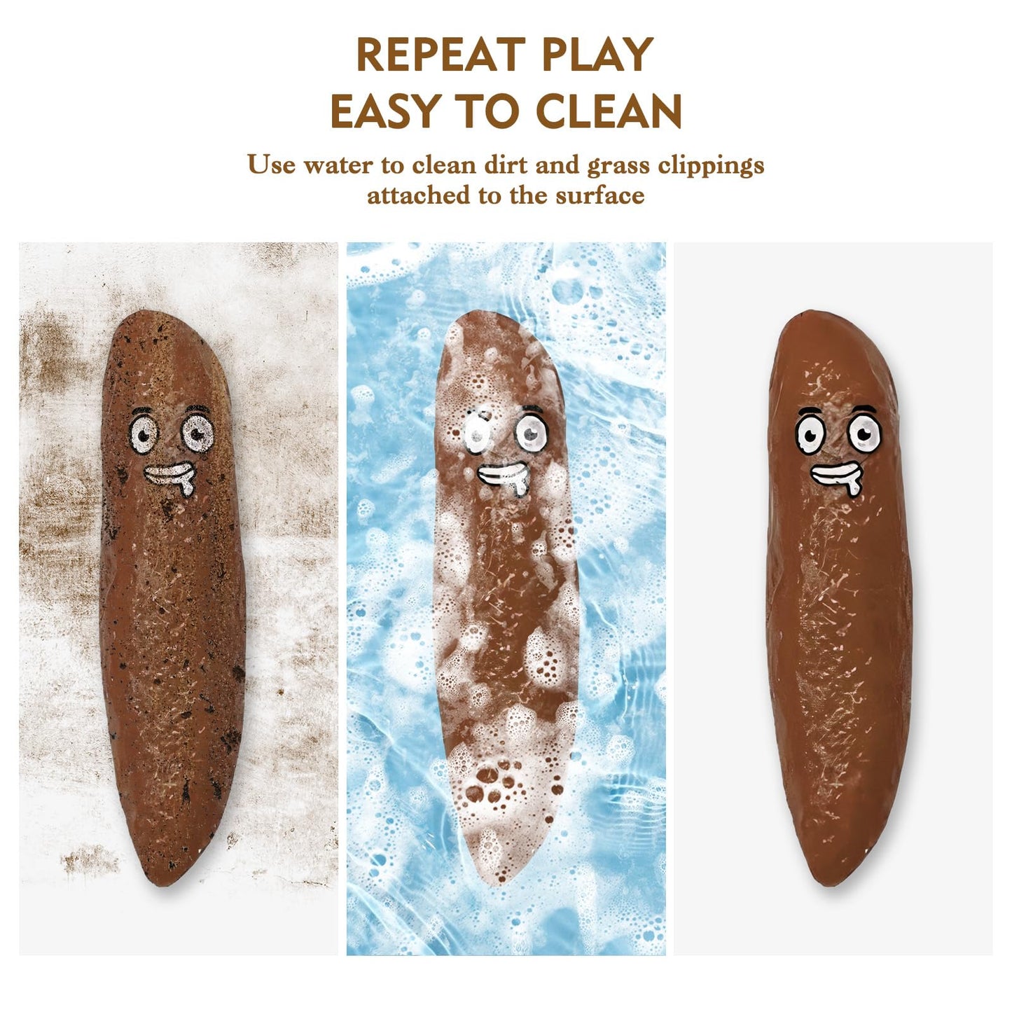 BUVUDI 16Pcs Poop Slingshot Set – Funny Fake Poop Toys for Parties